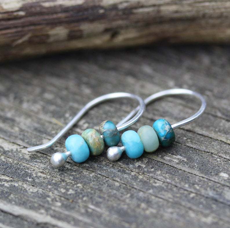 Turquoise bead earrings