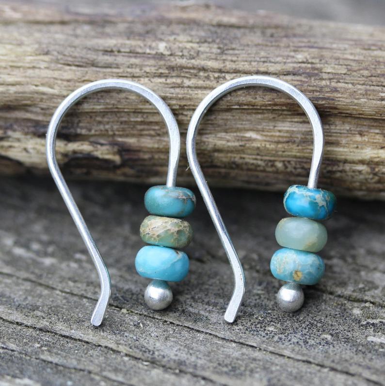 Turquoise bead earrings