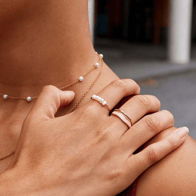 Klasični prsten s slatkovodnom biserom