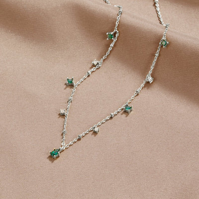 Srebrna ogrlica s kristalima Emily