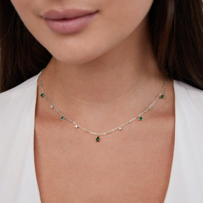 Srebrna ogrlica s kristalima Emily