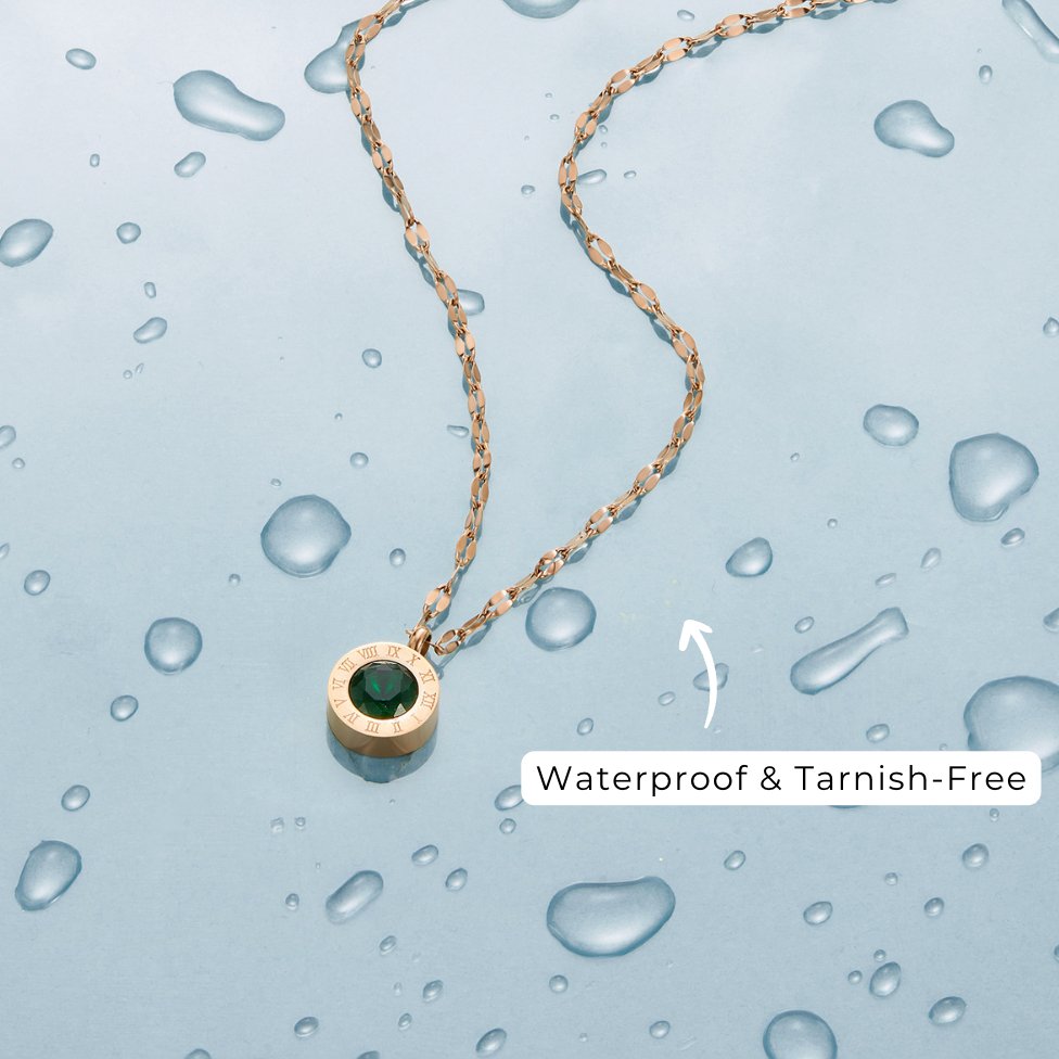 Ogrlica od zelenog stakla Atena