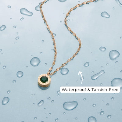 Ogrlica od zelenog stakla Atena