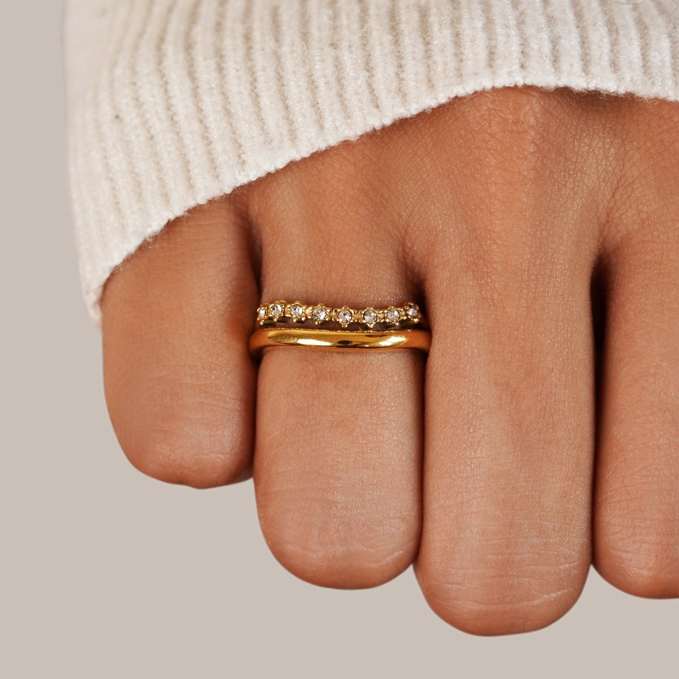 Prsten Marissa od bijelih slojevitih kristala