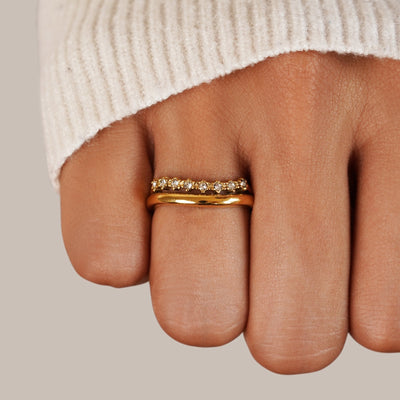 Prsten Marissa od bijelih slojevitih kristala