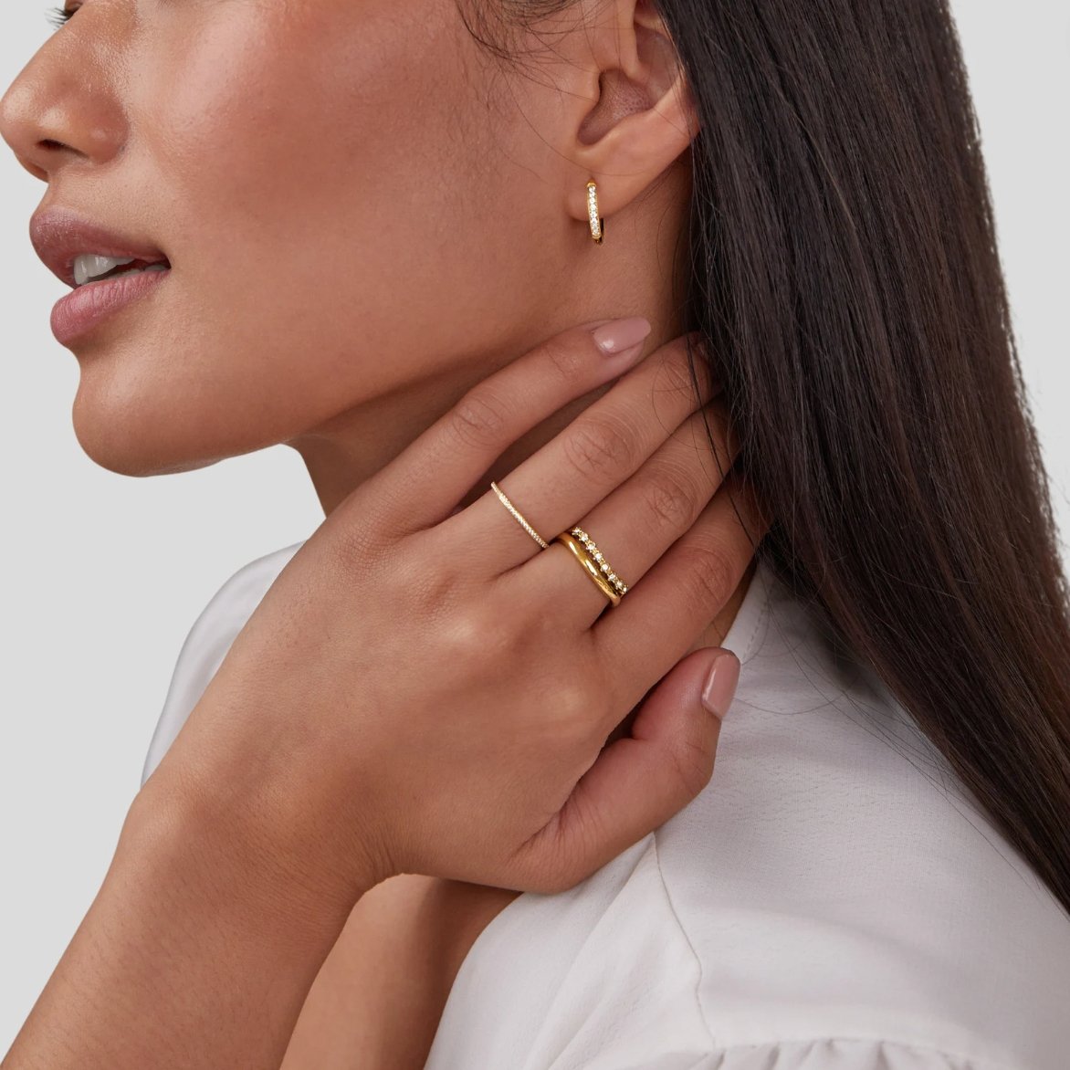 Prsten Marissa od bijelih slojevitih kristala