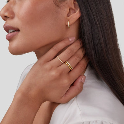 Prsten Marissa od bijelih slojevitih kristala