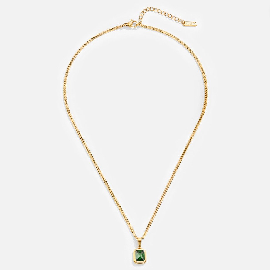 Ogrlica s privjeskom od zelenog Moneta