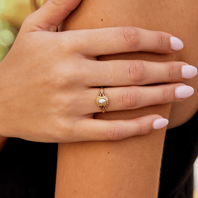 Vintage prsten s pravom biserom