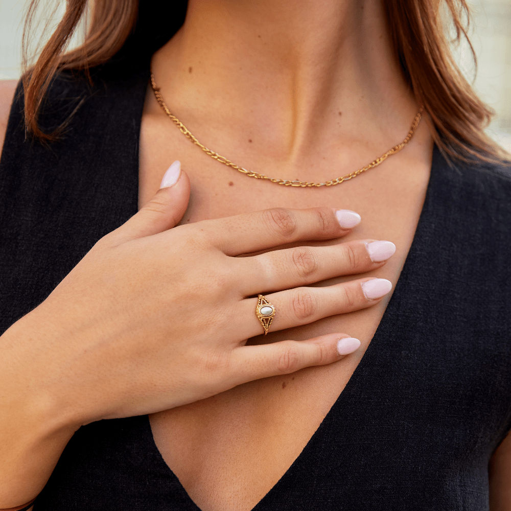 Vintage prsten s pravom biserom